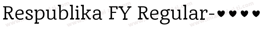 Respublika FY Regular字体转换